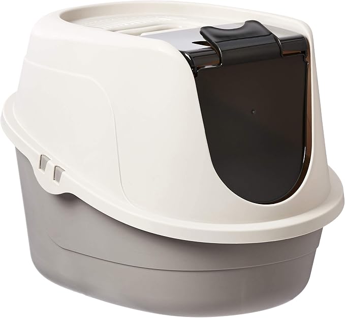 Enclosed No-Mess Hooded Cat Litter Box
