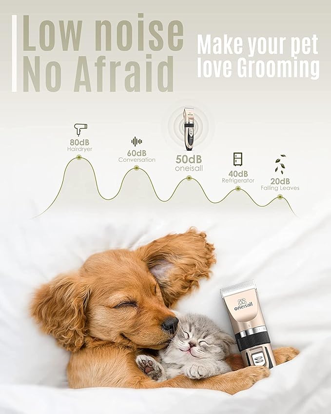 Low Noise Dog Clipper Grooming Kit for Pets