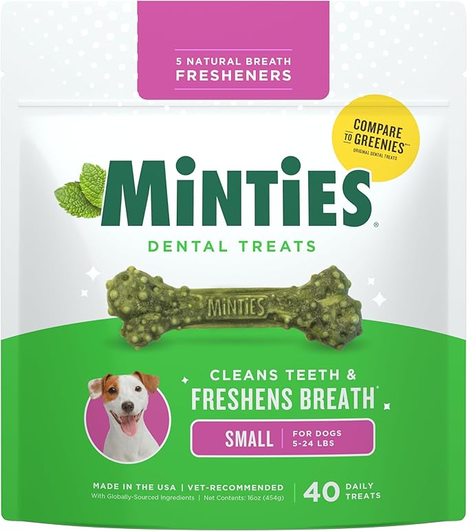 Minties Dental Chews for Small Dogs, 40 Count