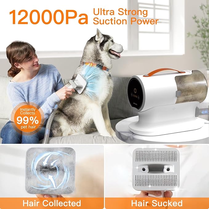 Dog Grooming Vacuum Kit with 5 Tools