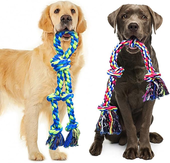 Feeko Heavy Duty Cotton Dog Rope Toys – 2 Pack