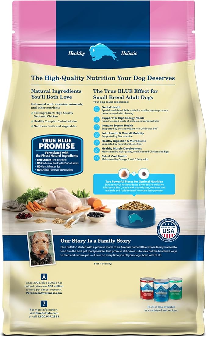 Blue Buffalo Small Breed Chicken Rice Dog Food 5lb