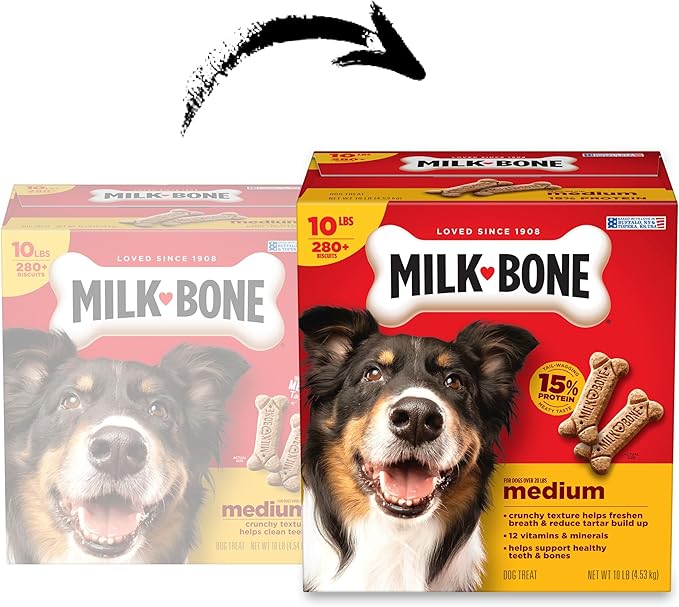 Milk-Bone Original Dog Treats Biscuits for Medium Dogs, 10 Pound