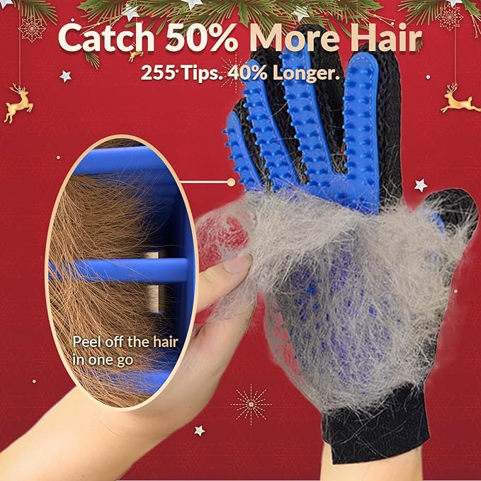 Pet Hair Remover Gloves for Dogs & Cats